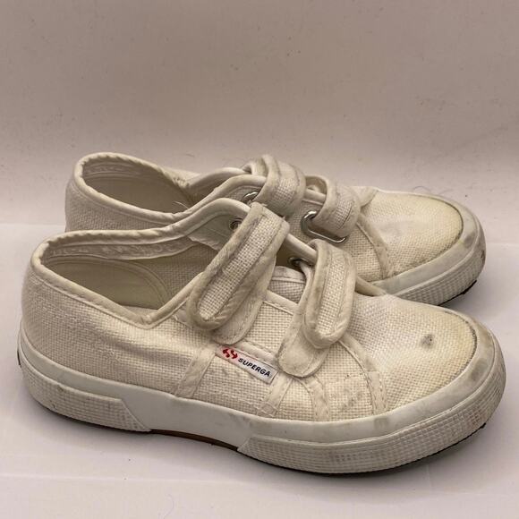 Girls Superga White Tennis Shoes Sz 29 - Picture 1 of 7